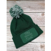 Zimná čiapka s brmbolcom - zelená s menom nie