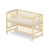Postieľka pre bábätko ANNA 120x60cm so spúšťacím bokom - prírodná