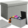 Taburet potiahnutý látkou 60x30x30 cm Ruhhy 25996 šedý