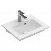 Villeroy & Boch Venticello - Umývadielko 50x42 cm, s prepadom, 1 otvor na batériu, CeramicPlus, alpská biela 412450R1