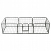 vidaXL Ohrádka pro psy 8 panelů ocelová 80 x 80 cm