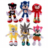 Ježek SONIC MEDVEĎ HÚPEĽOVÝ, 30 cm (Sada 6 kusov SONIC THE JEDGEHOG MEDVEĎ MEDVEĎ MASKOT PLYŠOVÁ HRAČKA JEŽKA 30cm)