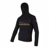 Mikina s kapucňou Sensor Merino UP Fleece Hooded - black XL