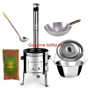 Nerezový kotlík 10 L (0,8 mm) + nerezová kotlina 31 INOX + Wok + korenie 50 g (Nerezový kotlík 10 L (0,8 mm) + nerezová kotlina 31 INOX + čínsky Wok 32 cm + čínske korenie 50 g)