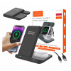 Rýchla Nabíjačka indukčná 3v1 USB-C pre telefón a smartfón Watch QI 15W