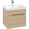 VILLEROY & BOCH Avento závesná skrinka pod umývadlo, 2 zásuvky, 580 x 452 x 514 mm, Nordic Oak, A88900VJ