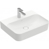 VILLEROY & BOCH Finion závesné umývadlo s otvorom, bez prepadu, 600 x 470 mm, biela alpská, s povrchom CeramicPlus, 416861R1