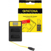 Nabíjačka akumulátorov Paton pre Dual Nikon EN-EL14 s LCD, USB (PT141622)
