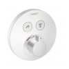 Hansgrohe Shower Select - Termostatická batéria pod omietku na 2 spotrebiče, matná biela 15743700