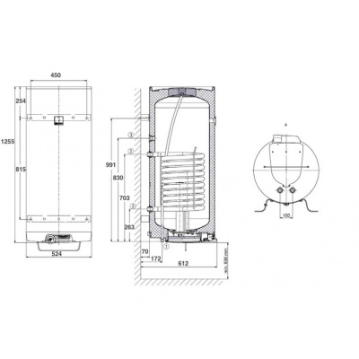 Kombinovaný ohřívač vody DRAŽICE OKC 160/1m2, 147l