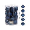Springos Vianočné banky modré mix - 6cm, sada 20ks