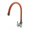 BELAGGIO TRIX 1008 Kuchynská vodovodná batéria s flexi oranžovým ramienkom, CHRÓM / ORANŽOVÁ TR1008O