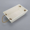 Trapézový biely dekoračný box - s úchytkami z lana 15,5x26cm Nonbrand