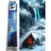 NORIMPEX Diamantové maľovanie Chata v zime 80 x 40 cm