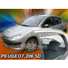 Plexi, ofuky PEUGEOT 206 htb, 5D, 1998 =>, přední + zadní