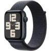 Apple Watch SE (2024) GPS 40mm Temne atramentové hliníkové telo - Atramentovo fialový prevliekací remienok