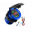 NABÍJAČKA MOTOCYKLOV 2x USB QC3.0 VOLTMETER 3A N (NABÍJAČKA MOTOCYKLOV 2x USB QC3.0 VOLTMETER 3A N)