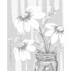 ZUTY Bodkovanie - MARGARÉTY V POHÁRI Rámovanie: vypnuté plátno na rám, Rozmer: 40x50 cm
