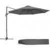 tectake 403789 slnečník s bočnou nohou 300cm - šedá