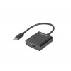 Lanberg LANBERG USB-C(M) 3.1 na HDMI(F) adaptér kabel 15CM (Displayport ALT MODE) černý