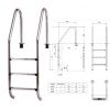 Fluidra Standart V4A - rebrík do bazénu Počet stupňov rebríka: 5- stupňový
