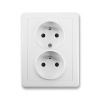 Zásuvka kompletní dvojnásobná, 5512G-C02349 B1, ABB, Swing®, jasně bílá (ABB, Swing®, jasně bílá)