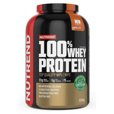 Nutrend 100% Whey Protein 2250 g - čokoláda/lieskový oriešok