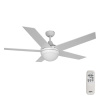 Homania Stropný ventilátor so svetlom EDM 33988 Adriatico Biela 60 W