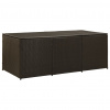 vidaXL Záhradný úložný box hnedý 180x90x70 cm polyratanový - Hnedá - 183609-117613