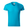 MALFINI Tričko Slim Fit V-neck 146, krátký rukáv, pánské MAL-1464418 3XL Tyrkysová