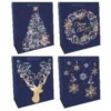 DARČEKOVÁ TAŠKA 26x32CM TMAVOMODRÁ VIANOČNÝ STROMČEK, SOB 57