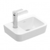 Villeroy & Boch O.novo - Umývadielko Compact 36x25 cm, bez prepadu, 1 otvor na batériu vľavo, alpská biela 43423701