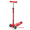 Micro - Maxi Deluxe LED Red - Dětská koloběžka