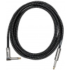 Cascha Standard Line Guitar Cable Angled Black Tweed 9m