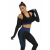 Yoga Sense fitness set dámsky čierna-modrá veľkosť oblečenia M - S