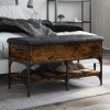 Lavička na topánky dymový dub 82x42x45 cm kompozitné drevo-ForU-835194