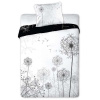 Posteľné obliečky - Faro Bedding Set 1520804 140 x 200 cm biela (Bavlnená posteľná bielizeň Čierne a biele púpavy 140x200 cm)
