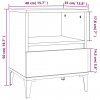 vidaXL Nočný stolík lesklý biely 40x35x50 cm - Biela - 6021-147834