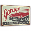 Obrázok garáž retro auto vintage 90x60 (Obrázok garáž retro auto vintage 90x60)