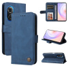 Peňaženkové kožené puzdro TREE na Huawei Nova 9 SE - Modrá