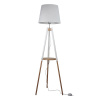 TK Lighting VAIO WHITE Stojaca stojaca lampa biela drevená škandinávska E27 698 TK osvetlenie