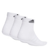 adidas 3 Pack Ankle Socks Unisex Juniors White 2-3.5