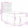 vidaXL Posteľný rám boxsping s matracom krémový 80x200 cm látka - Krémová - 143081-89026