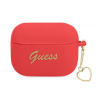 Guess silikónový kryt pre Apple Airpods Pro 1/2/3, červený