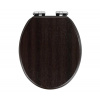 Wenko | WENKO 22015100-WC sedadlo WENGE 35,5x42,5 cm hnedé/strieborné | WE0615