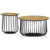 AUTRONIC konferenční stolky AF-3007 OAK, set 2 ks