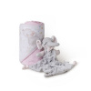 INTERBABY | SET - OSUŠKA froté 100x100 SLONÍK + PRÍTULKA - růžová