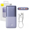 Baseus powerbanka Bipow Pro 10000mAh, 2xUSB, USB-C, 20W, fialová PPBD040105