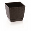 Prosperplast - Kvetináč hranatý 22 cm hnedý