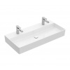 Villeroy & Boch Memento 2.0 Dvojumývadlo nábytkové 100x47 cm, bez prepadu, 2 otvory na batériu, CeramicPlus, alpská biela 4A221KR1